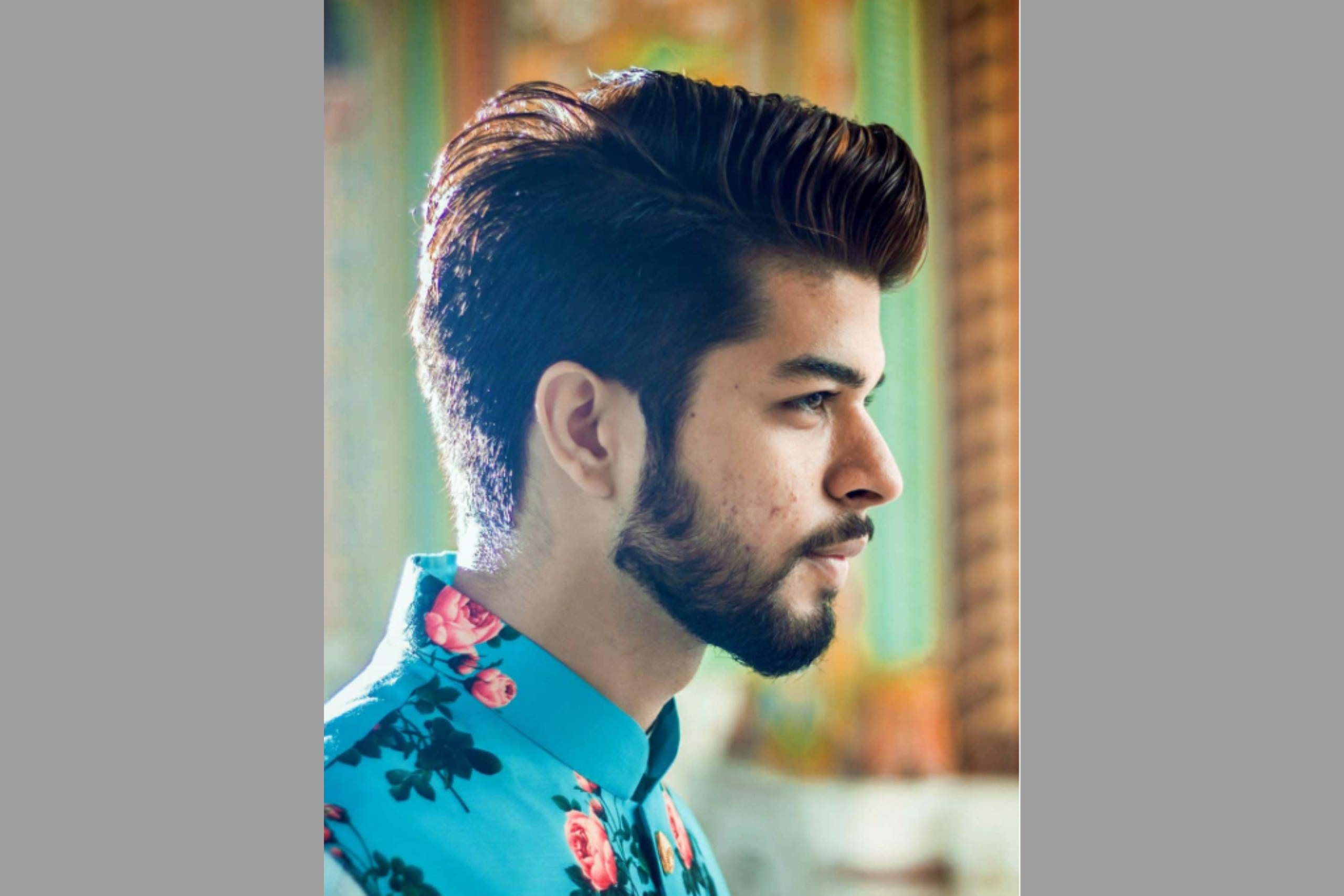 Side Part with Brushed Back Top