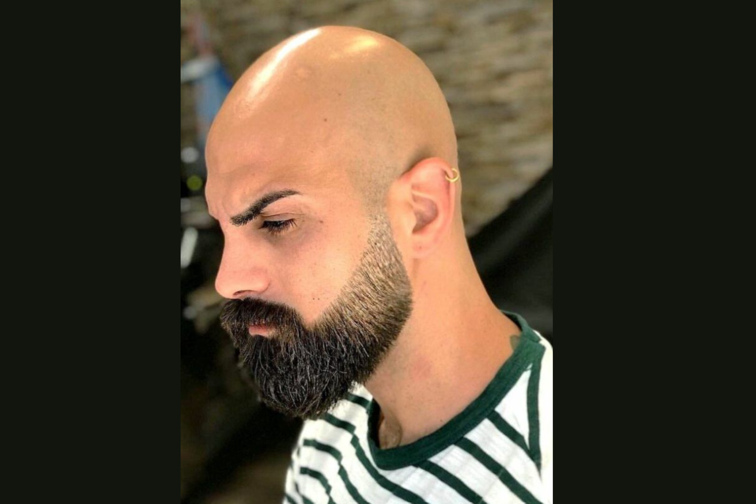 Shaved Head with Beard