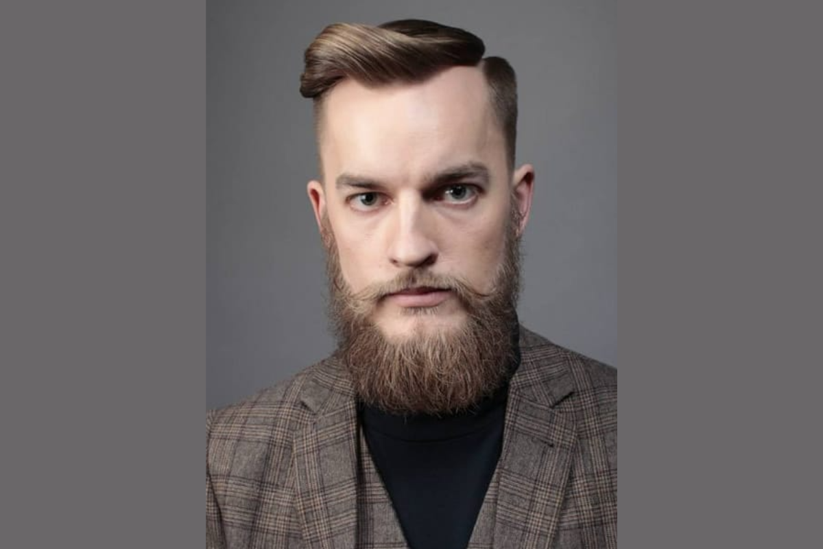 Side Part with Beard