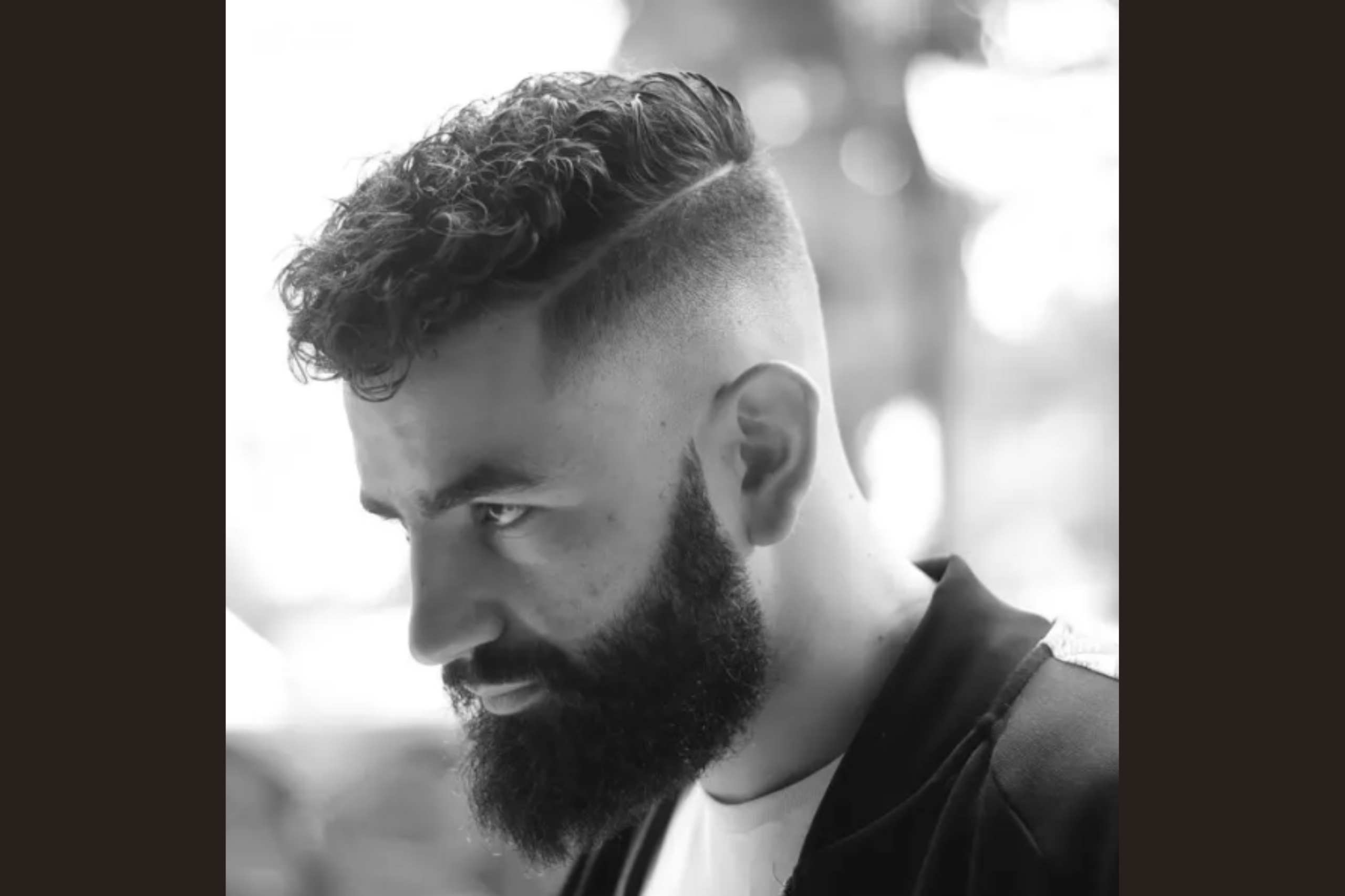 Side Part with Natural Curls men