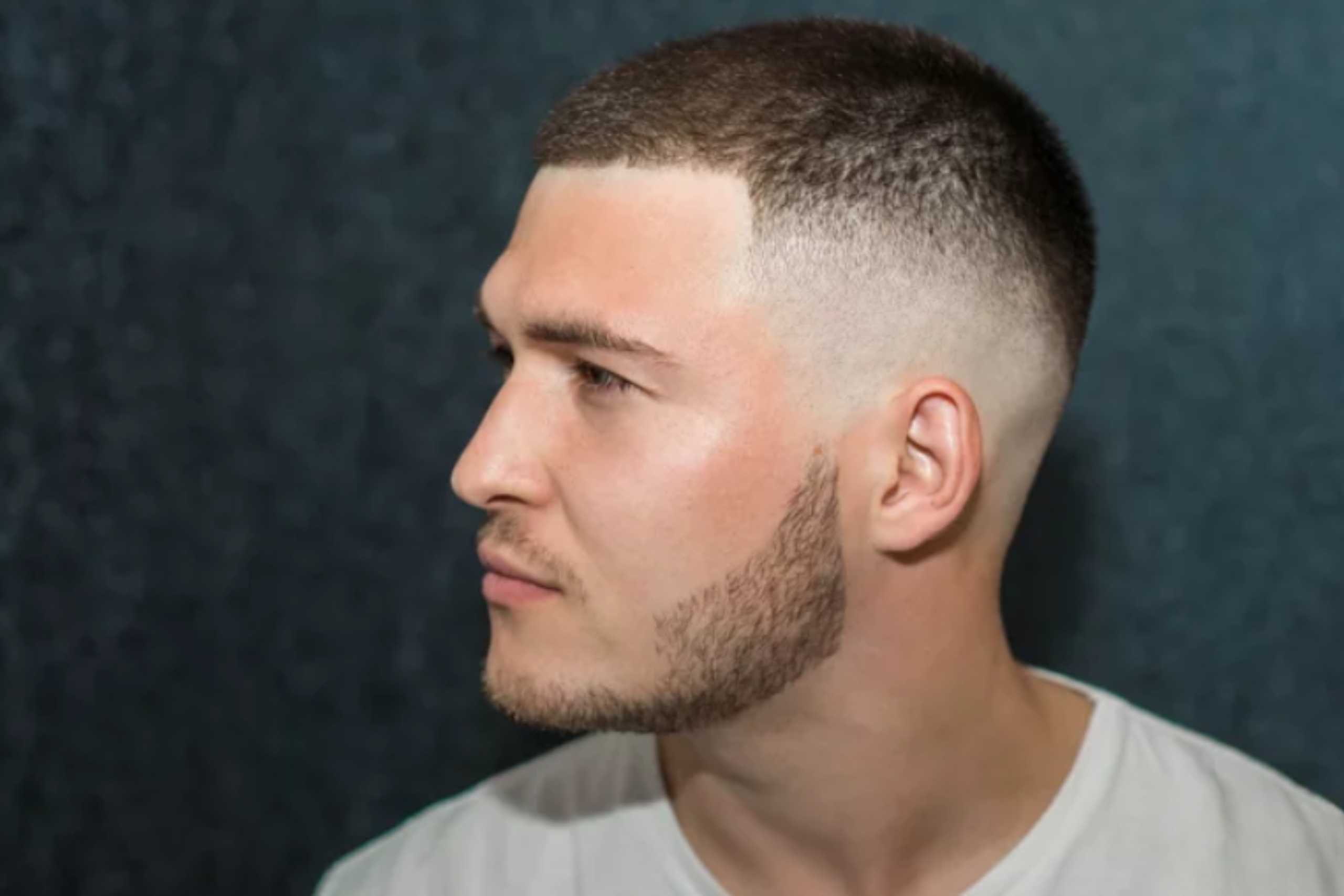 Textured Quiff with Low Fade