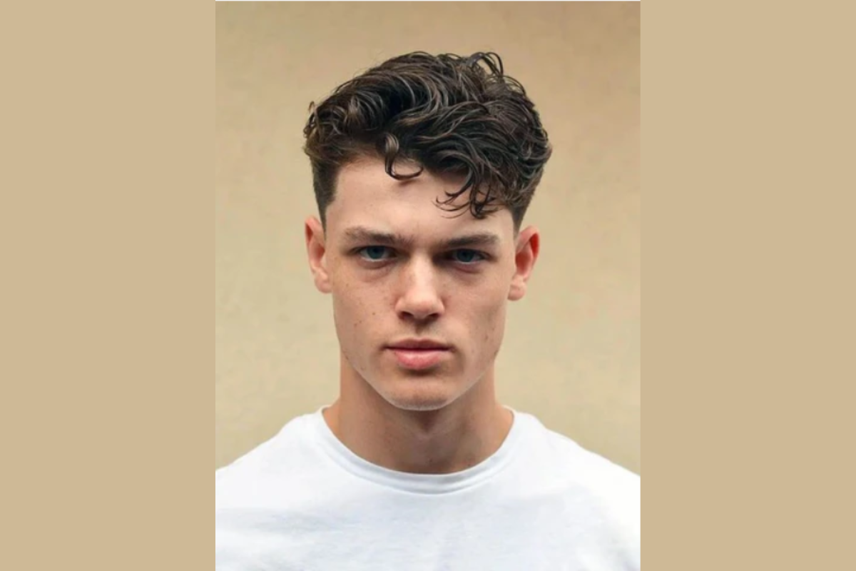 Wavy Textured Top with Taper Fade