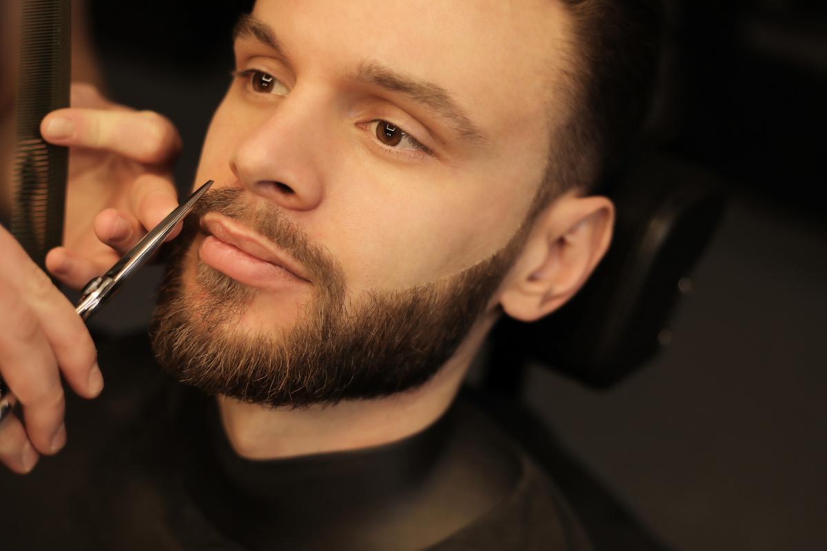 barber grooming mustache