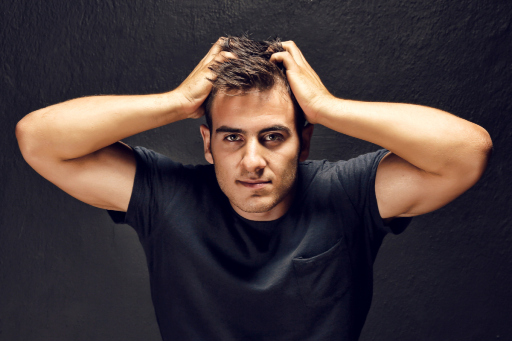 male hair loss due to health or vitamin deficiency