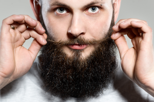 man with styled mustache