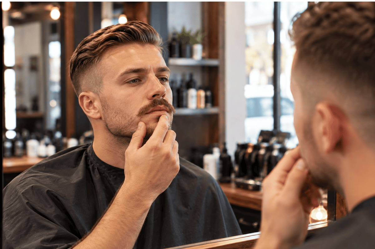 men growing a mustache