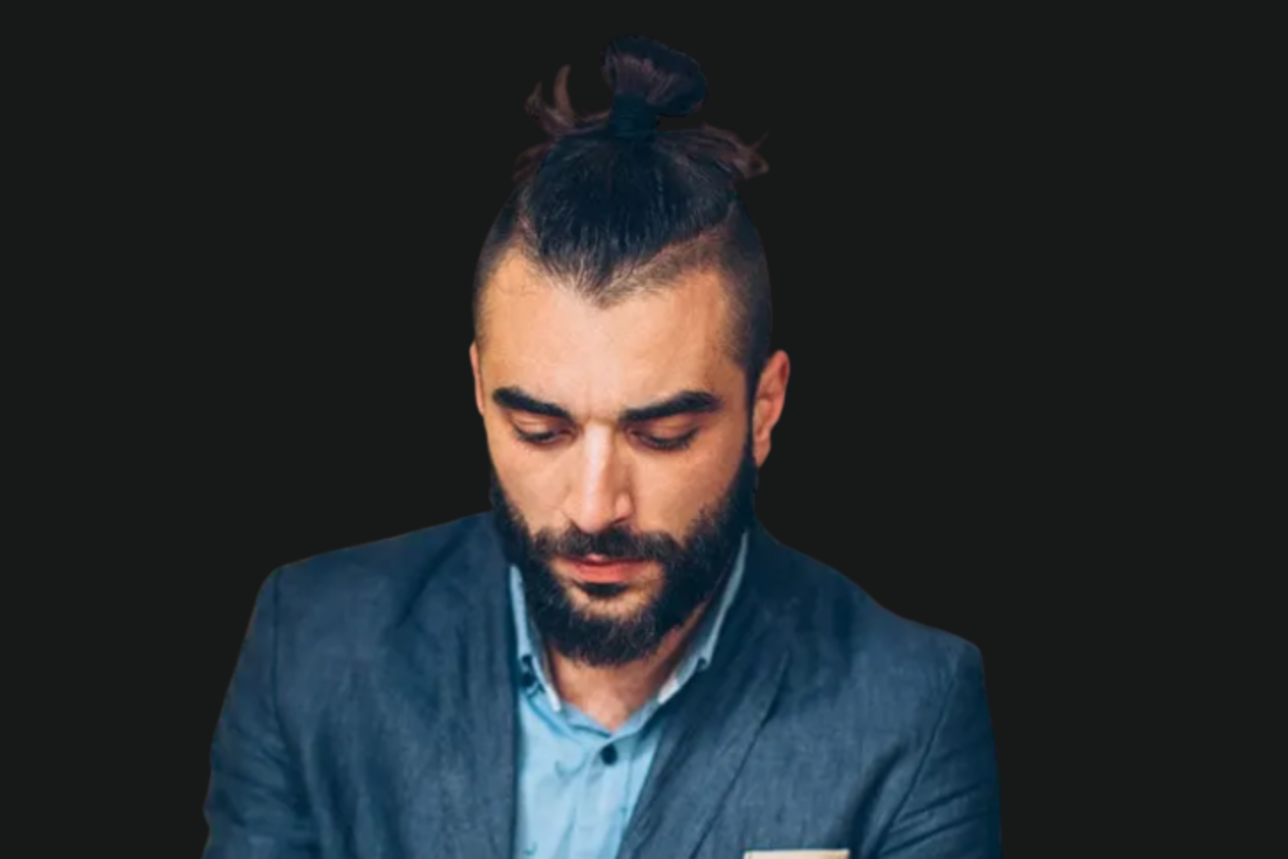 Loose Top Knot (Worn Low)