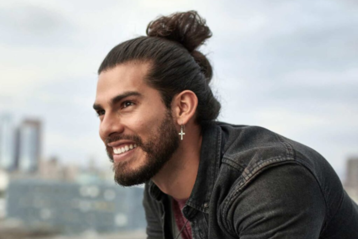 Man Bun with Face-Framing Layers