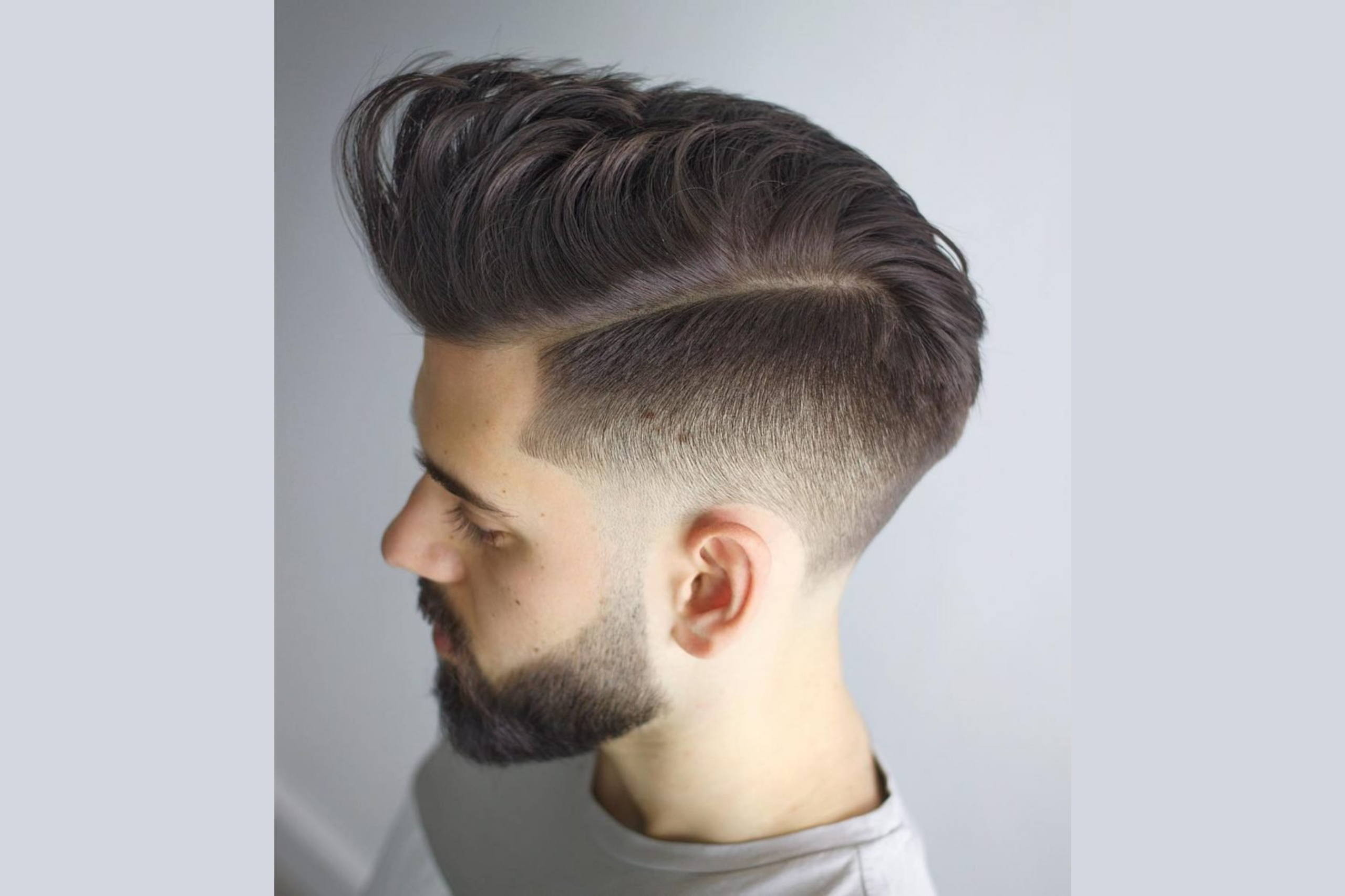 Messy Side Part with Low Temp Fade