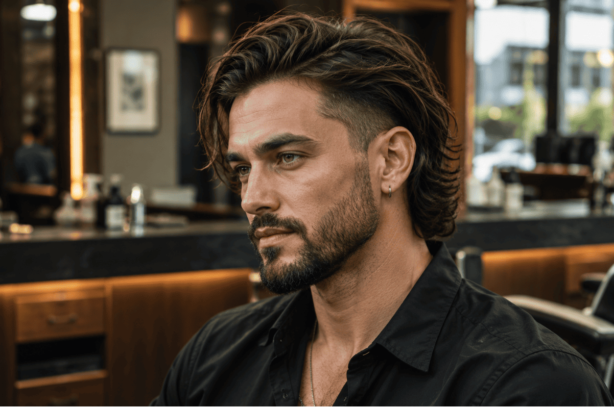 contrast with a tight undercut