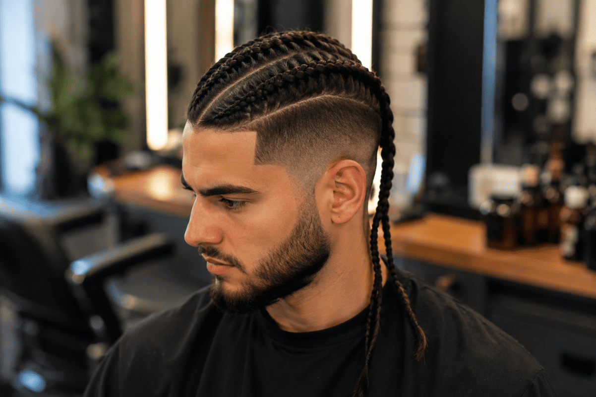 one or two tight braids