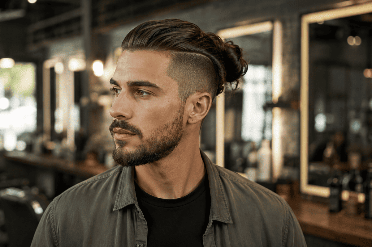 the sides faded or completely shaved