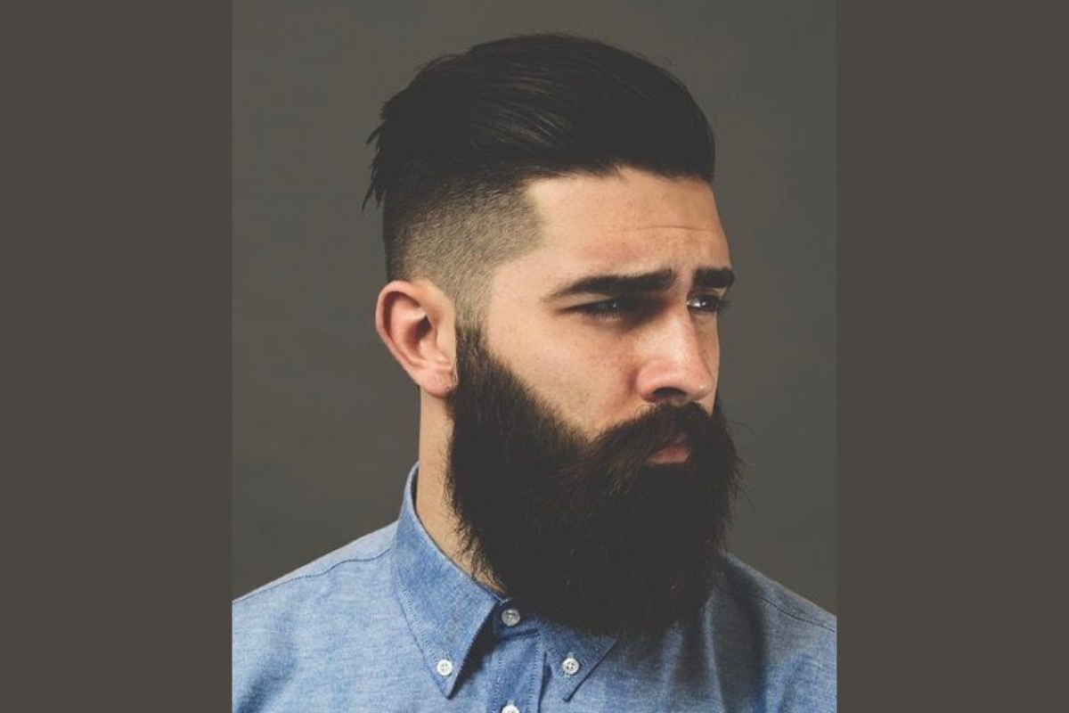 Slick Back with Beard Combination