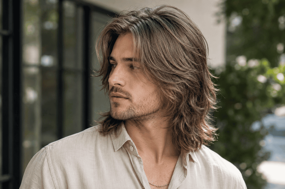 layered shag works beautifully with thin hair