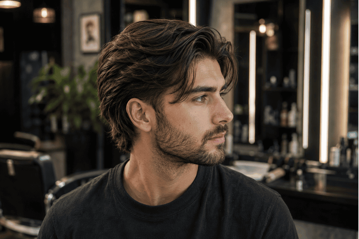medium-length hair on top to flow
