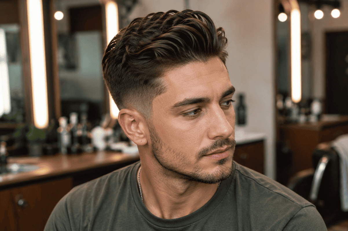 the textured slick back is perfect