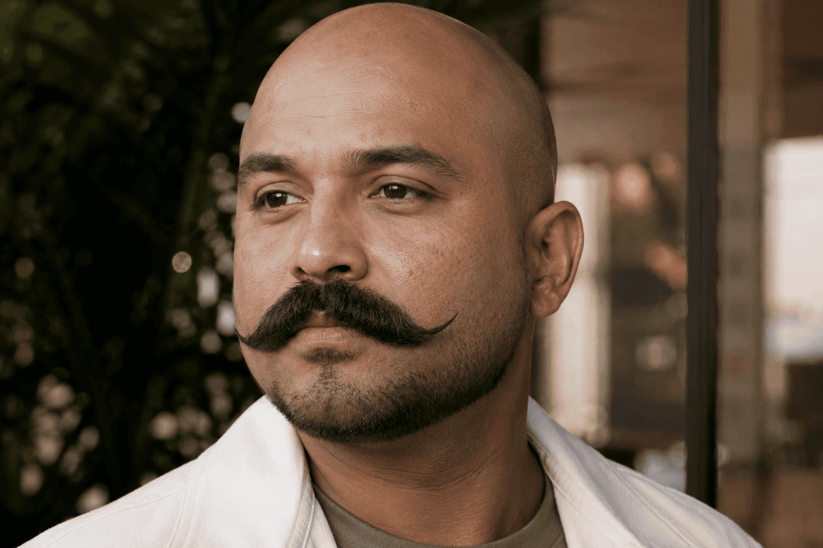 A well-groomed mustache