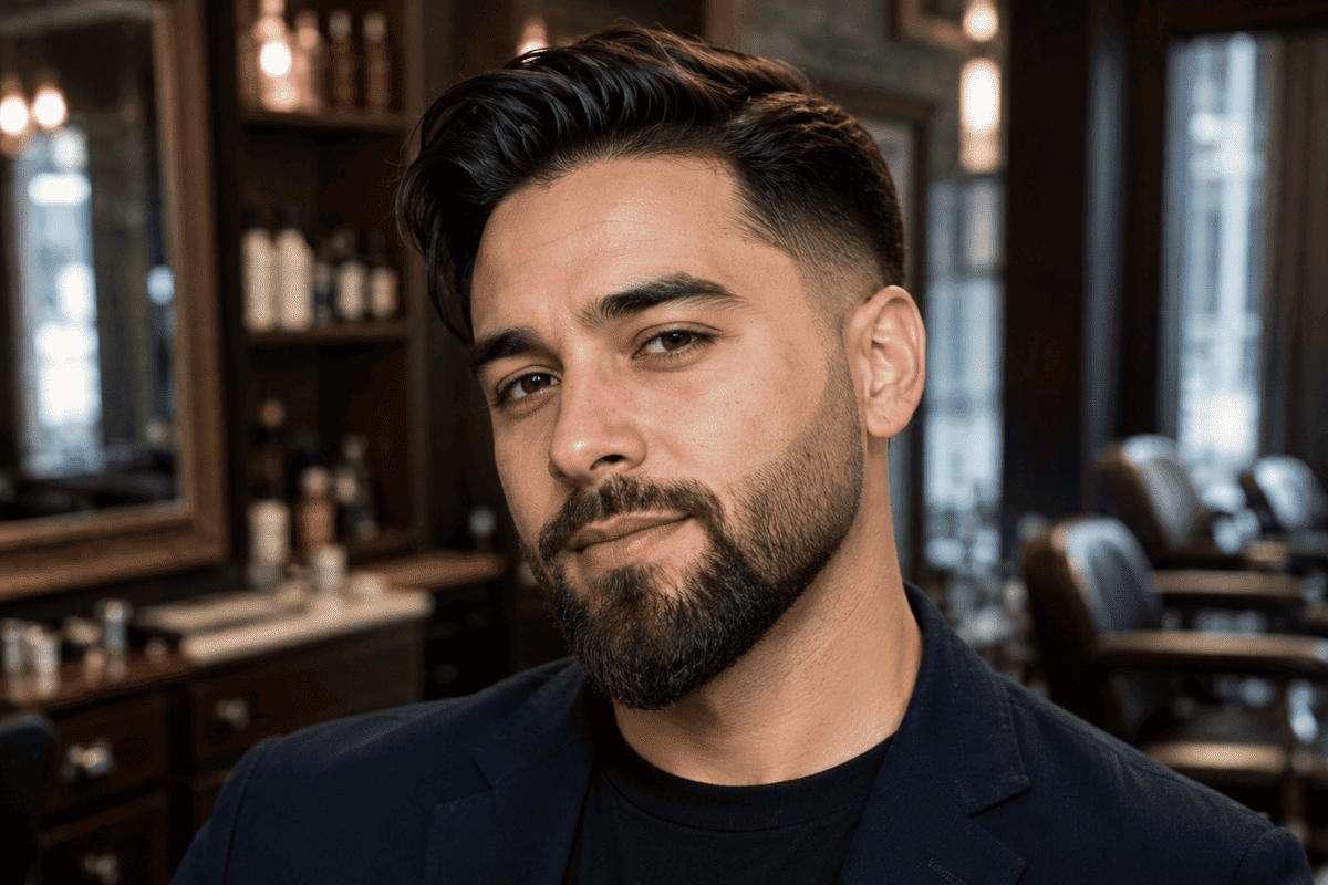 contemporary style Short, Angular Beard